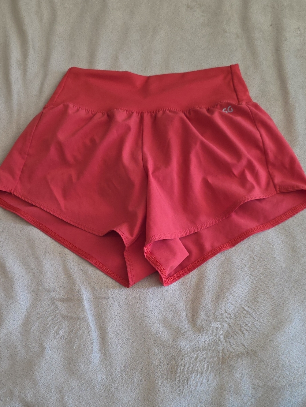 DSG Coral-Pink Athletic High-Rise Running Shorts